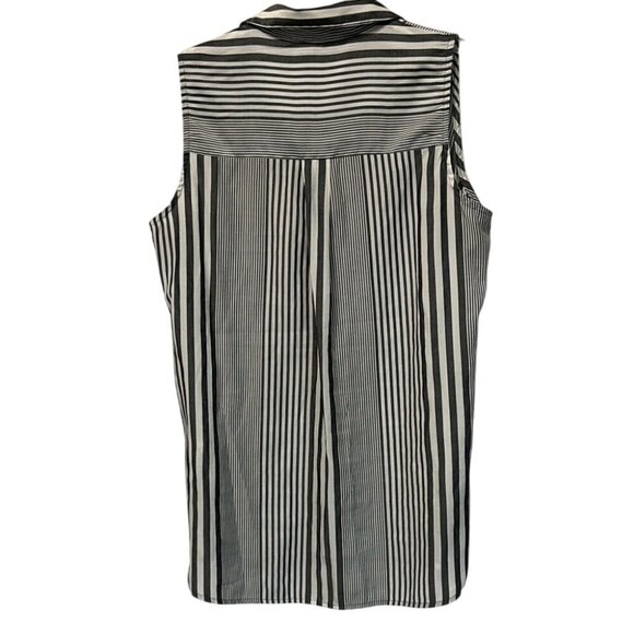 Express Gray & White Striped Sleeveless Button Down Shirt, Women’s Small - Picture 6 of 6
